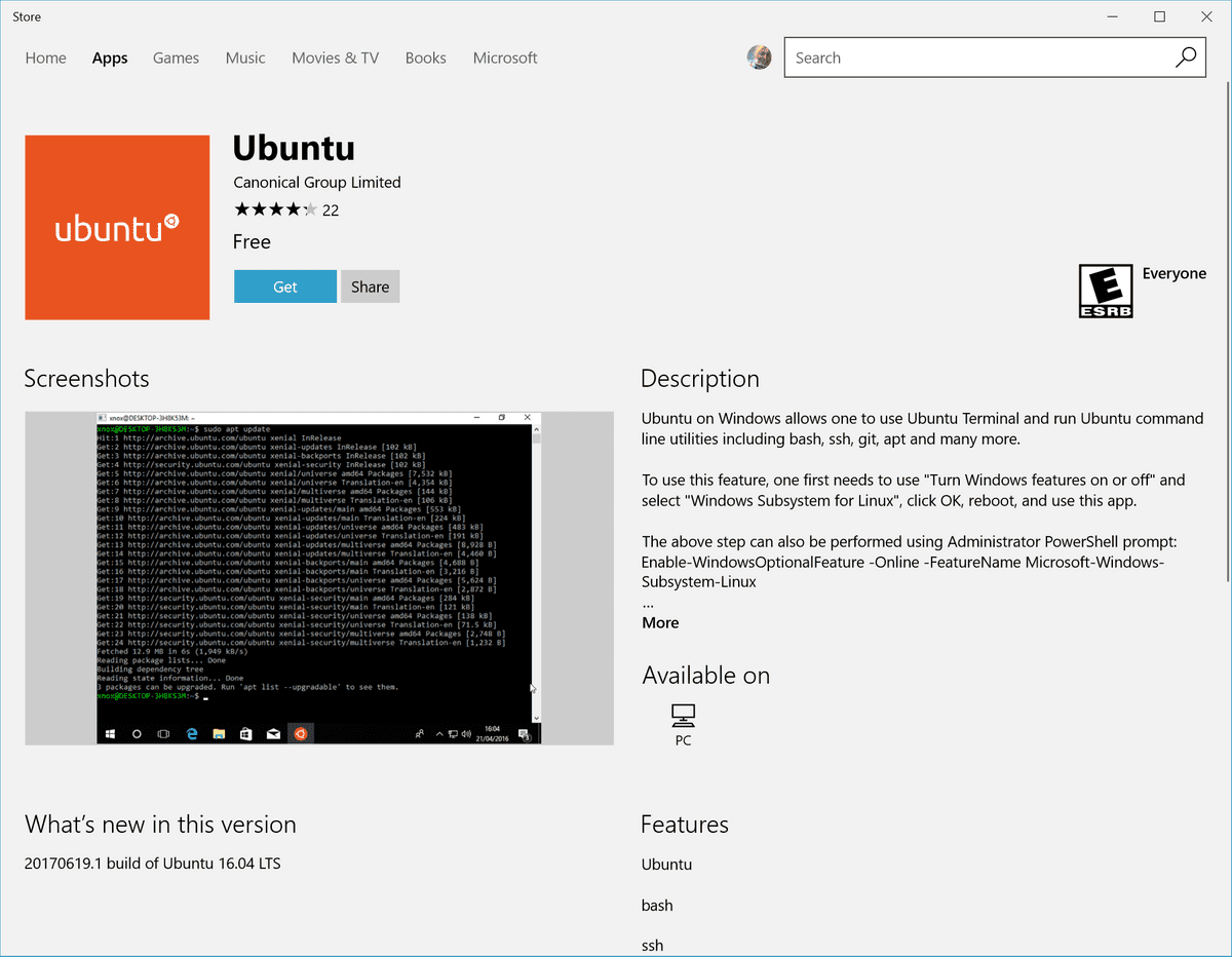 Install Ubuntu in Windows